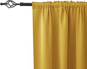 Žltý záves OXFORD 140x250 cm Zavesenie: Kovové krúžky