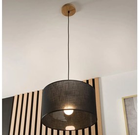 Brilagi - Luster na lanku ANTHONY 1xE27/60W/230V dub/čierna BG1422