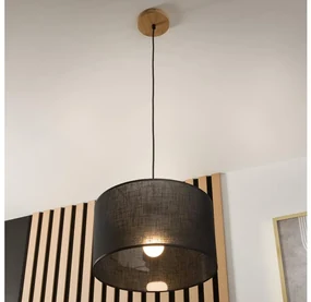 Brilagi - Luster na lanku ANTHONY 1xE27/60W/230V dub/čierna BG1422