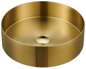 Sapho Sapho, AURUM nerezové umývadlo, priemer 38 cm, vrátane výpuste, zlatá, AU201