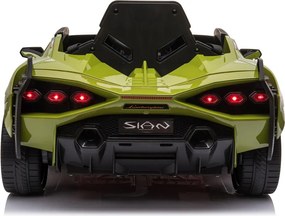 Ramiz Lamborghini SIAN batéria pre deti Zelená + diaľkové ovládanie + EVA + pomalý štart + LED Audio