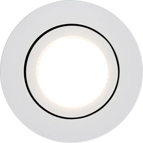 Zapustené bodové svietidlo biele 6,8 cm vrátane LED 545 lm stmievateľné IP65 - Gaius