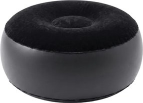 Nafukovacie kreslo s taburetom RESTIO 86x88 cm, čierne