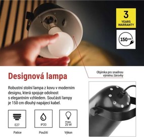 Stolná lampa Nina čierna