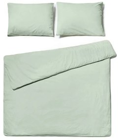 Šalviovozelené obliečky na dvojlôžko zo stonewashed bavlny Bonami Selection, 200 x 220 cm