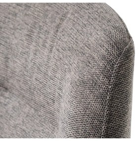 Sivé čalúnené jedálenské kreslo s podrúčkami Roxana – Unique Furniture