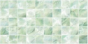 Obkladové panely 3D PVC TP10009505, rozmer 964 x 484 mm, mozaika perleťovo zelená, GRACE