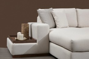 Elegantná pohovka Loop s prenosným sedákom a operadlom béžová 272 x 428 cm