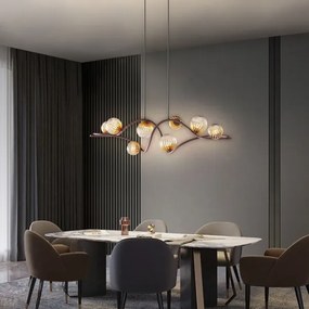 ONLI - Luster na lanku FRIDA 8xG9/10W/230V medená