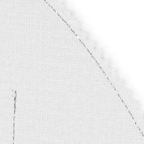 Ľanové prestieranie javorový list biela so striebrom 37x37cm