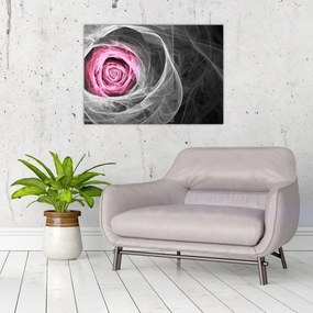 Obraz - Abstraktné ruže, fuchsiová (70x50 cm)
