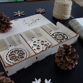 SENTOP | Vianočné ozdoby z dreva a plastu, Vianočné dekorácie drevené , drevené doplnky PR0107-Christmas decoratio HEU-