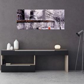 Obraz - Olejomaľba mesta II. (120x50 cm)