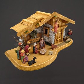AMADEA Drevený betlehem BEZ FIGURÍK 50 cm