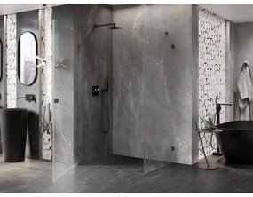 Mexen Lunar-B, sklápací sprchový kút ľavý 100 x 70 cm, 8mm číre sklo, profil grafit brúsený, 832-100-070-66-00-L