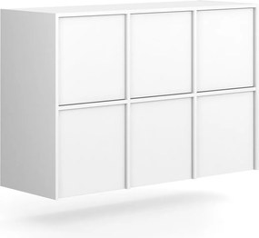 Nadstavba pre skrine FRAME, 6x dvere, 1299 x 450 x 854 mm, PUSH-lock, biela