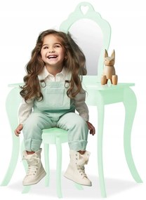 Detský toaletný stolík v mentolovej farbe