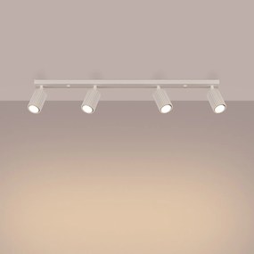 Bodové svietidlo Karbon, 4x béžové kovové tienidlo, (možnosť polohovania)
