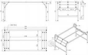 Konferenčný stôl FAST READY, 180x90 cm, sivostrieborná podnož, biela