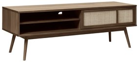 Tmavohnedý TV stolík v dekore duba 150x50 cm Barrali – Unique Furniture