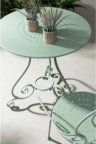 Kovová záhradná stolička v mentolovej farbe Etienne – Bizzotto