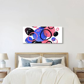 Obraz - Motív s kruhmi v živých farbách (120x50 cm)
