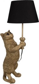 Zlatá stolná lampa Mačka - 31*24*62 cm