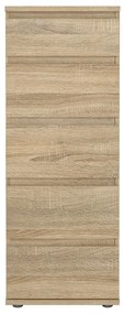 Vysoká komoda v dekore duba v prírodnej farbe 40x107 cm Nova – Tvilum
