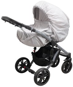 Pláštenka na kočík s reflexným prvkom New Baby Basic sivá