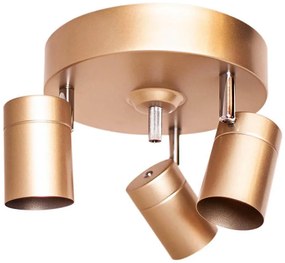 ByRydens 4200710-6501 - Bodové svietidlo CORRECT 3xGU10/7W/230V zlaté pr. 20 cm