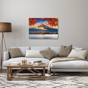 Sklenený obraz - Japonsko, Hora Fudži (70x50 cm)