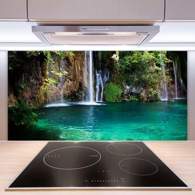 Nástenný panel  Jazero vodopád príroda 120x60 cm