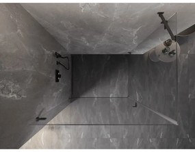 Mexen Lunar-B, výklopný sprchový kút ľavý 85 x 70 cm, 8mm číre sklo, grafitový profil, 832-085-070-95-00-L