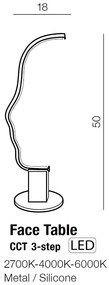 Dizajnová stolová lampa Face