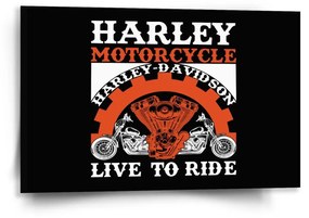 Sablio Obraz Harley-Davidson Live to ride - 60x40 cm