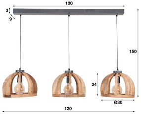 Luster 83-65 Wooden curved mango frame