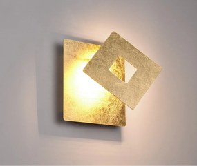 LED nástenné svietidlo v zlatej farbe Leano – Trio