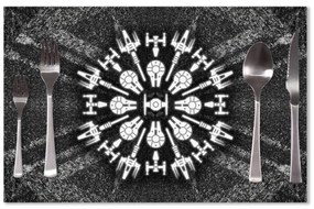 Sablio Prestieranie Star Wars Vesmírne lode na šedom abstrakte: 40x30cm