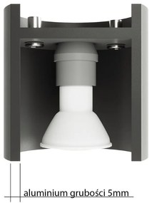 Tmavosivé bodové svietidlo ø 10 cm Roda – Sollux