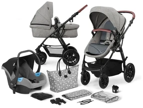 Kombinovaný kočík Kinderkraft 3v1 XMOOV - Grey