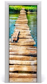 Fototapeta na dvere samolepiace drevený most 85x205 cm
