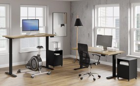 Elektrický PC stolík Natura 160 (dub + čierna). Akcia -20%. Vlastná spoľahlivá doprava až k Vám domov. 1124886