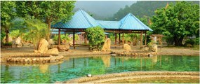 Obraz - Shanghai hotel park (120x50 cm)