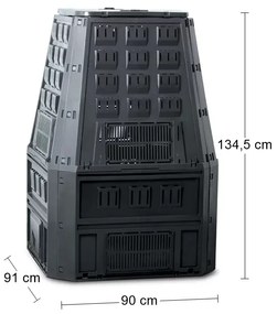 Záhradný kompostér IKEL850C 850 l - čierna