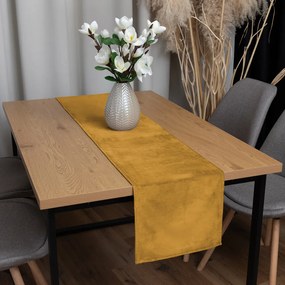 Biante Zamatový behúň na stôl Velvet Prémium SVP-047 Horčicový 45x140 cm