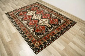 Koberec Afgan 4358A čierny / červený / krémový
