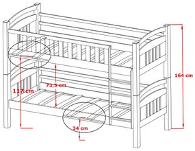 Detská posteľ 90 x 190 cm Irwin (s roštom a úl. priestorom) (grafit). Vlastná spoľahlivá doprava až k Vám domov. 1013475
