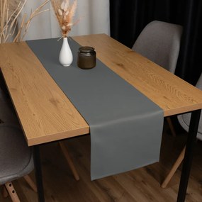 Biante Dekoračný behúň na stôl BKU-119 Antracitovo sivý 20x140 cm