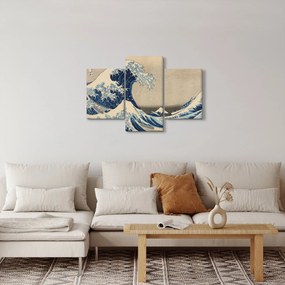 Obraz - Katsushika Hokusai, Under the Wave off Kanagawa, reprodukcia (90x60 cm)