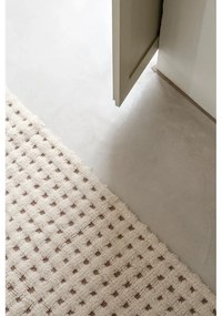 Slonovinový prateľný/ručne tkaný vlnený behúň 80x230 cm Unexpected Wool – Lorena Canals